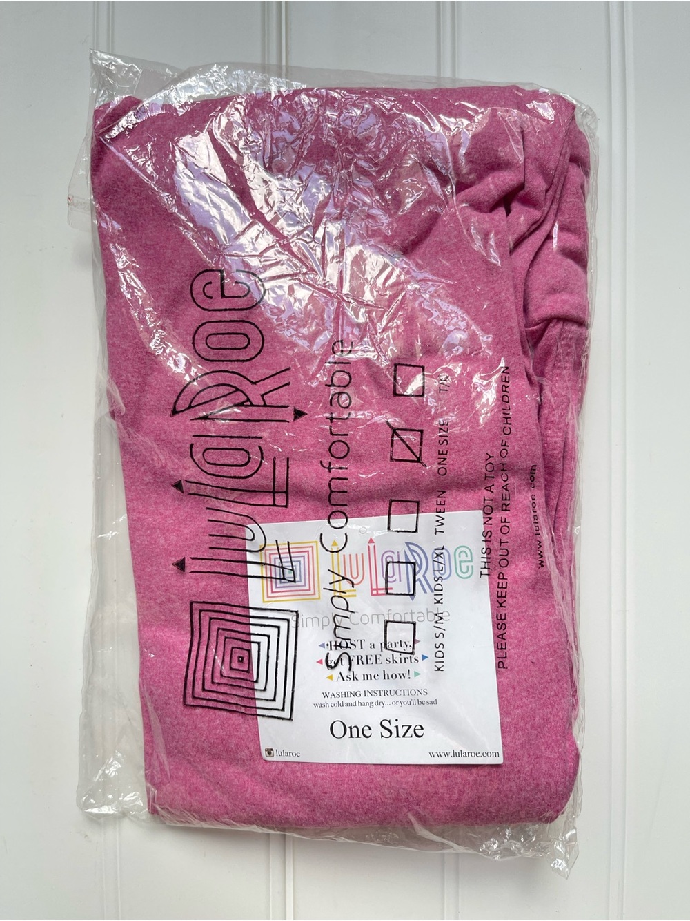 New LuLaRoe Women’s One Size (2-10) Heathered Pink Leggings